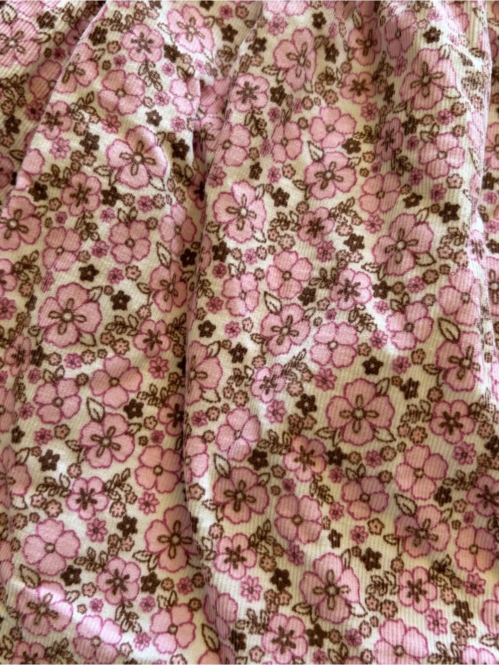 Rare Editions Floral Smocked Corduroy Pink Baby Toddler Girls Jumper Dress